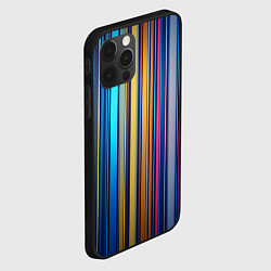 Чехол для iPhone 12 Pro Max Яркие вертикальные линии, цвет: 3D-черный — фото 2