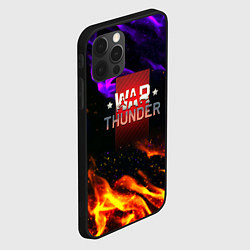 Чехол для iPhone 12 Pro Max Warthunder neon flame, цвет: 3D-черный — фото 2