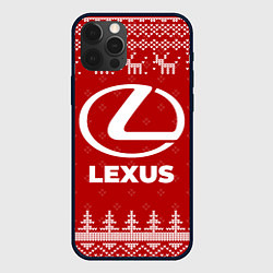 Чехол iPhone 12 Pro Max Новогодний Lexus с оленями