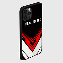 Чехол для iPhone 12 Pro Max Exeed - красный симметричный, цвет: 3D-черный — фото 2