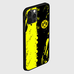 Чехол для iPhone 12 Pro Max Borussia краски текстура, цвет: 3D-черный — фото 2