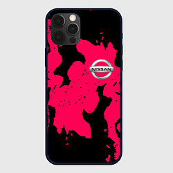 Чехол iPhone 12 Pro Max Nissan fire pink