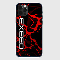 Чехол для iPhone 12 Pro Max Exeed - red liquid, цвет: 3D-черный