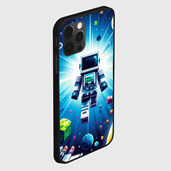 Чехол для iPhone 12 Pro Max Minecraft - an astronaut in outer space, цвет: 3D-черный — фото 2