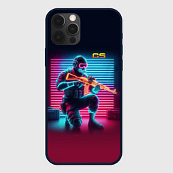 Чехол iPhone 12 Pro Max Counter Strike - neon glow fantasy