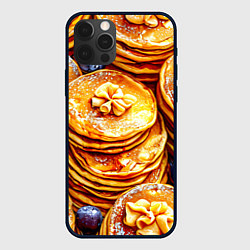 Чехол для iPhone 12 Pro Max Блинчики, цвет: 3D-черный