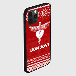 Чехол для iPhone 12 Pro Max Новогодний Bon Jovi, цвет: 3D-черный — фото 2