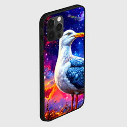 Чехол для iPhone 12 Pro Max Чайка и космос, цвет: 3D-черный — фото 2