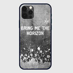 Чехол iPhone 12 Pro Max Bring Me the Horizon - grey gradient посередине