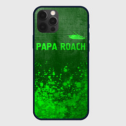 Чехол iPhone 12 Pro Max Papa Roach - green gradient посередине