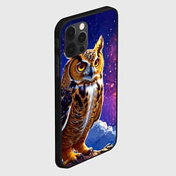 Чехол для iPhone 12 Pro Max Сова в космосе, цвет: 3D-черный — фото 2