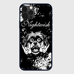 Чехол для iPhone 12 Pro Max Nightwish рок пес, цвет: 3D-черный