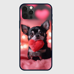 Чехол iPhone 12 Pro Max Чихуахуа с сердечком