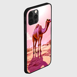 Чехол для iPhone 12 Pro Max Верблюд в розовой пустыне, цвет: 3D-черный — фото 2
