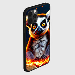 Чехол для iPhone 12 Pro Max Лемур в огне, цвет: 3D-черный — фото 2