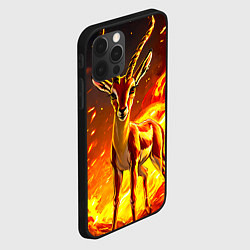 Чехол для iPhone 12 Pro Max Газель в огне, цвет: 3D-черный — фото 2
