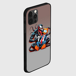 Чехол для iPhone 12 Pro Max Venom and Duck-Donald - ai art fantasy, цвет: 3D-черный — фото 2