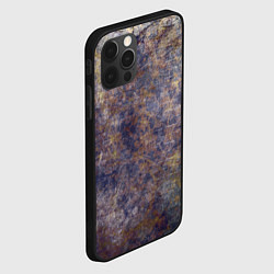 Чехол для iPhone 12 Pro Max Абстракция - purple yellow wall, цвет: 3D-черный — фото 2