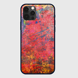 Чехол iPhone 12 Pro Max Абстракция - red yellow grunge