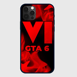 Чехол iPhone 12 Pro Max GTA 6 - red gradient