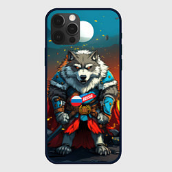 Чехол для iPhone 12 Pro Max Wolf Russia, цвет: 3D-черный