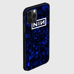 Чехол для iPhone 12 Pro Max Nine Inch Nails blue energy, цвет: 3D-черный — фото 2