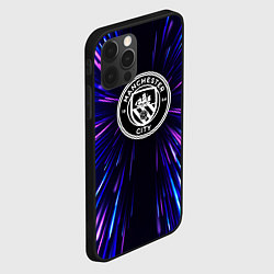 Чехол для iPhone 12 Pro Max Manchester City neon energy, цвет: 3D-черный — фото 2