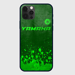 Чехол iPhone 12 Pro Max Yamaha - green gradient посередине