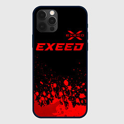 Чехол для iPhone 12 Pro Max Exeed - red gradient посередине, цвет: 3D-черный