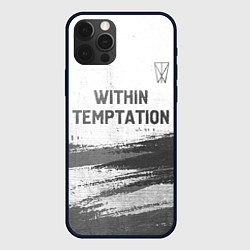Чехол для iPhone 12 Pro Max Within Temptation - white gradient посередине, цвет: 3D-черный