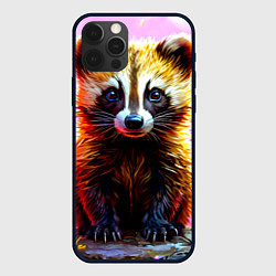 Чехол для iPhone 12 Pro Max Росомаха в розовом лесу, цвет: 3D-черный