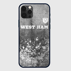 Чехол iPhone 12 Pro Max West Ham - grey gradient посередине