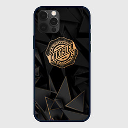 Чехол для iPhone 12 Pro Max Chrysler golden poly, цвет: 3D-черный