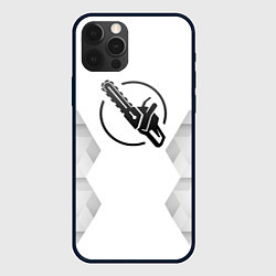 Чехол iPhone 12 Pro Max Chainsaw Man white poly