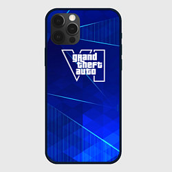 Чехол для iPhone 12 Pro Max GTA6 blue poly, цвет: 3D-черный