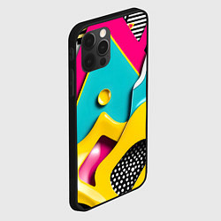Чехол для iPhone 12 Pro Max Праздничная абстракция, цвет: 3D-черный — фото 2