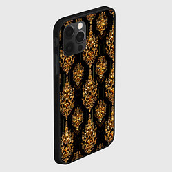Чехол для iPhone 12 Pro Max Тайский золотой орнамент, цвет: 3D-черный — фото 2