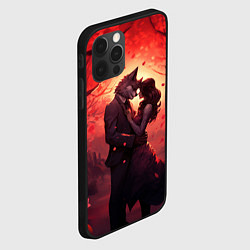 Чехол для iPhone 12 Pro Max Влюбленная девушка и оборотень, цвет: 3D-черный — фото 2