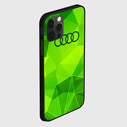 Чехол для iPhone 12 Pro Max Audi green poly, цвет: 3D-черный — фото 2