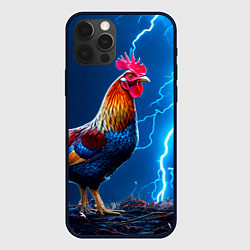 Чехол iPhone 12 Pro Max Петух и молния
