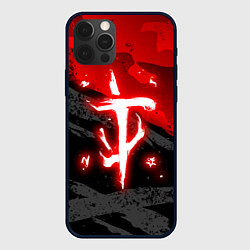 Чехол iPhone 12 Pro Max Doom - neon red