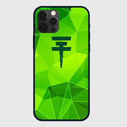 Чехол iPhone 12 Pro Max Tokio Hotel green poly