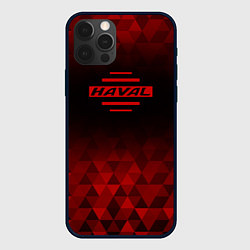 Чехол для iPhone 12 Pro Max Haval red poly, цвет: 3D-черный