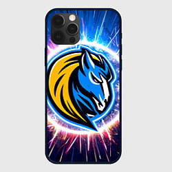 Чехол iPhone 12 Pro Max Даллас Маверикс логотип в искрах