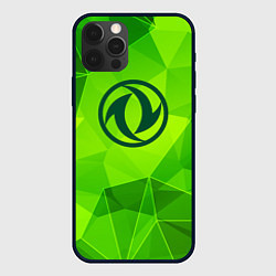 Чехол для iPhone 12 Pro Max Dongfeng green poly, цвет: 3D-черный