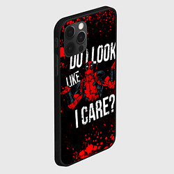 Чехол для iPhone 12 Pro Max Дэдпул - красные брызги, цвет: 3D-черный — фото 2