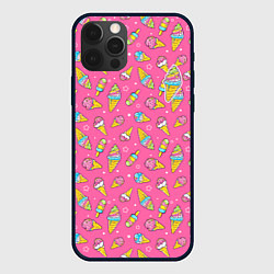 Чехол для iPhone 12 Pro Max Я люблю мороженку, цвет: 3D-черный
