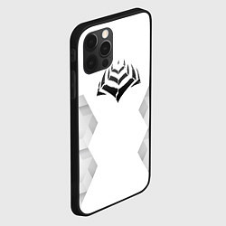 Чехол для iPhone 12 Pro Max Warframe white poly, цвет: 3D-черный — фото 2