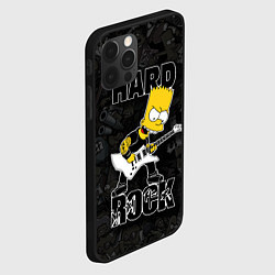 Чехол для iPhone 12 Pro Max Hard Rock барт симпсон, цвет: 3D-черный — фото 2