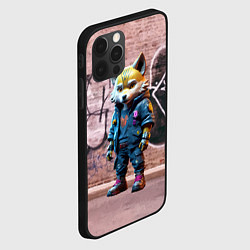 Чехол для iPhone 12 Pro Max Уличный лисёнок на своём районе, цвет: 3D-черный — фото 2
